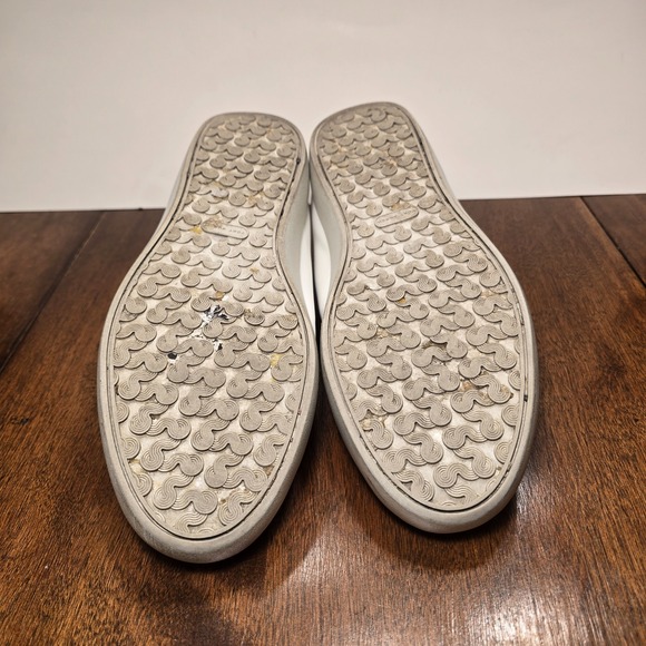 Tory Burch Women's Double T Howell Court Sneakers Size 8.5 M Shoes White Leather - Picture 14 of 16